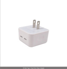 50W USB-C PD Dual Port Power Adapter Fast Wall Charger Universal
