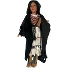 Native American Indian Porcelain Doll 22" Traditional Outfit Beaded Cherokee
