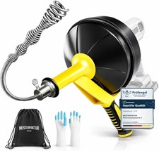 Drain Snake 25 FT with Drill Attachment Plumbing Auger for Sink Unblocking Tool