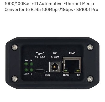 1000/100 Base -T1 Automotive Ethernet Media Converter RJ4 (Missing Plug)