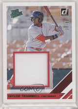 2019 Panini Donruss Rated Prospect Material Gold 38/99 Taylor Trammell 0cn