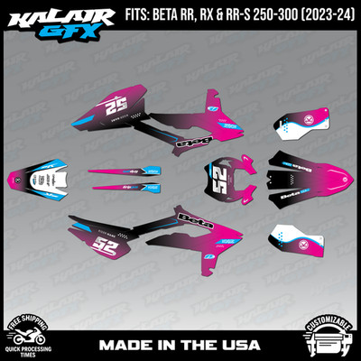 Graphics Kit for Beta RR, RX,RR-S 250 300 (2023-2024) Ominous - MAGENTA