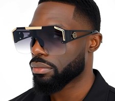 Oversized Sunglasses Men Shades Streetwear Outfit Hip Hop Cholo Fashion Designer