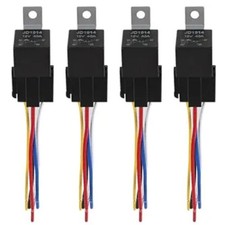 4Pack 12V 40/30 AMP DC Waterproof Relay and Harness Car Relay with 5pin-4pcs