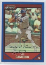 2007 Bowman Chrome Blue Refractor 112/150 Mike Cameron #40 09vk