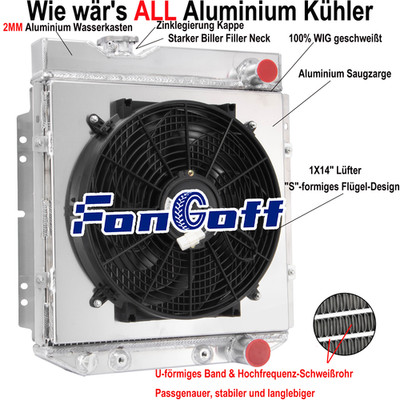 3 Reihe Kühler Shroud Lüfter Für 60-1965 1960 Ford Mustang Falcon Comet V8