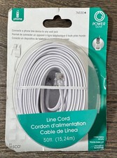 Power Gear by Jasco 50ft Phone Line Cord 76530 - White