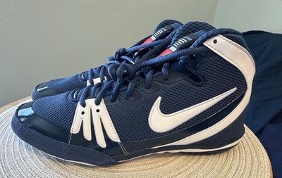 RARE! New in Box NIKE FREEK Wrestling Nvy/Wht Sz.9.5. Number  display picture 2