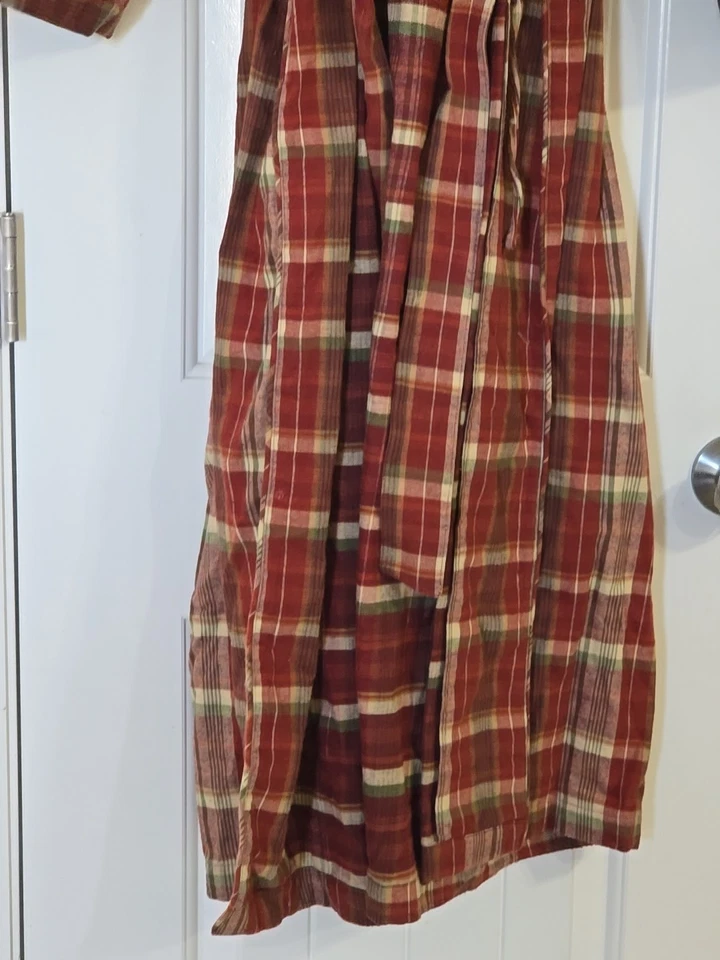 Albornoz Cabela’s Rojo Tartán Franela Hombre’s XL Regular 100% Algodón Cuadros Foto 3 de 4