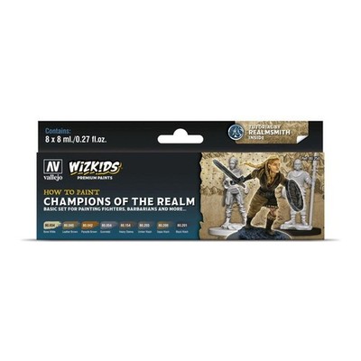 Vallejo - Wizkids   Champions of the Realm   Modeling Wargames Premium Paints Se