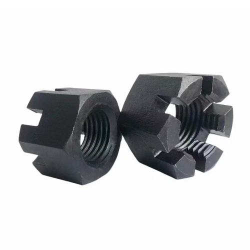 Black Castle Nuts Slotted Nuts Metric Fine/Coarse Thread M6-M42 Hexagon Slotted - Afbeelding 4 van 8