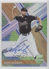 2019 Panini Elite Extra Edition Aspirations Tie-Dye 5/10 Alec Marsh Auto 0nr3