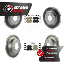 Front Rear Ceramic Pad Coated Brake Rotor Kit For 2011-2016 Hyundai Elantra 1.8L