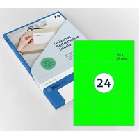 Rillprint – Etikett 70 X 37 Mm, FluorgrüN, 2400 Etiketten