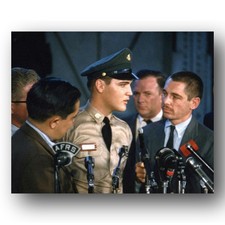 Elvis Presley Photo 8x10 US Army Uniform Press Conference 1958 Color Image