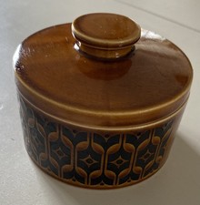 Hornsea Heirloom Brown Round Butter Dish 1970s Vintage
