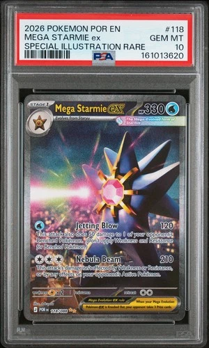 Pokemon Mega Starmie ex Perfect Order 118 Special Illustration Rare PSA 10