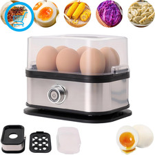 Smart Egg Cooker Electric with Auto Shut-Off, Automatic Stainless Steel Boiled E