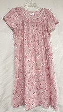 Aria Collection Women Nightgown Pink Floral Chemise Sz XL Cottagecore Prairie