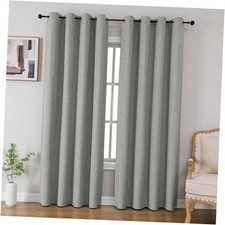 100 Blackout Curtains 96 inches Length 2 52"W x 96"L Pack of 2 Grey Green