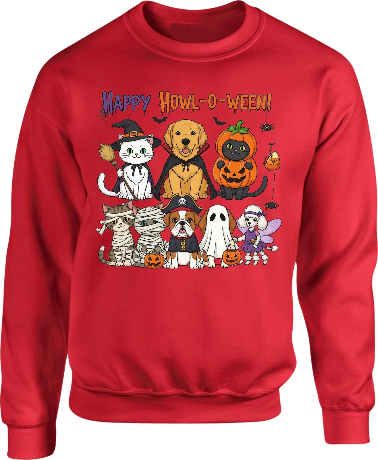 Halloween Pumpkin Jumper, Spooky Ghost Sweatshirt, Animal Halloween Sweatshirt