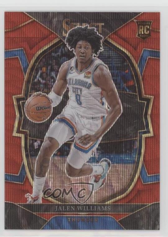 2022-23 Panini Select Concourse Red Wave Prizm Jalen Williams #90 Rookie RC