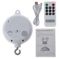 Baby Mobile Crib Bed Bell Toy Support TF Card Music Box with Remote Control