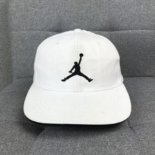 Jordan Jumpman Hat Cap Snap Back Youth White Black Logo Basketball Embroidered