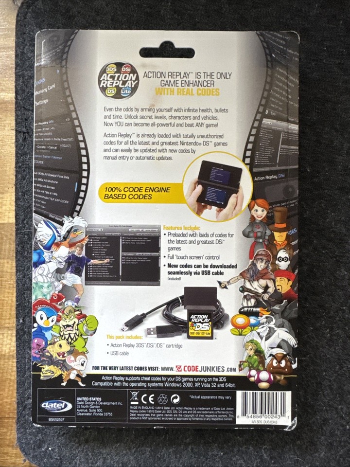 2012 Datel Nintendo Action Replay for 3DS, DSi, DS & Lite Yellow Label ...