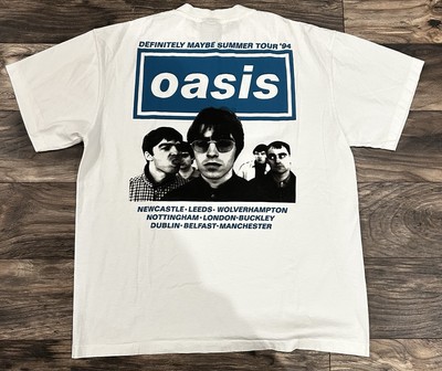 Vtg Oasis Shirt L Definitely Maybe Summer Tour 1994 Liam Gallagher