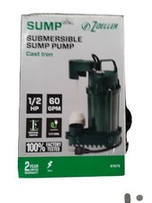 Zoeller sump pump 1/2 hp submersible cast iron #1075 115v