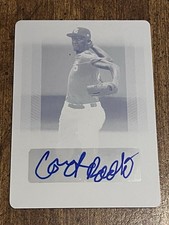 CORT ROEDIG 2017 LEAF PERFECT GAME YELLOW PRINT PLATE AUTOGRAPH #1/1 GA TECH