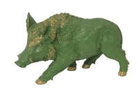 Figur Wildschwein Polyresin 33 X 30 X 55 Cm GrüN Dekofigur