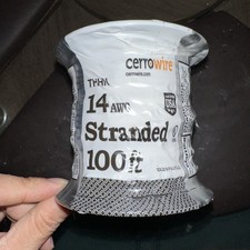 Cerrowire 14-AWG Stranded THHN Wire, Black, 100 FT, 112-3471CR