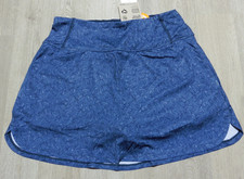 Puma Women's Large Tidal Wave Power Mesh Golf Tennis Skort Navy Blazer NWT