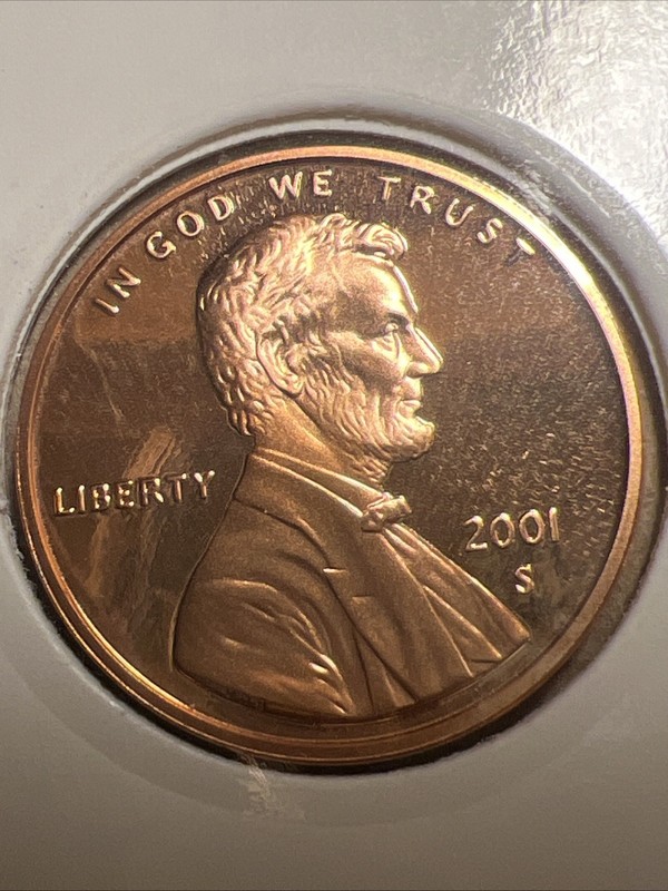 2001-S Lincoln Memorial Cent PROOF Coin Penny. From A Broken Proof Set.