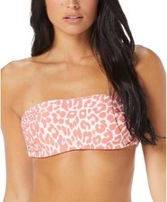 Carmen Marc Valvo Women's Reversible Bandeau Swim Top Melon Size M A3510