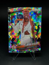 2025 Panini Prizm WNBA Saniya Rivers Cracked Ice Variation #150 Sun