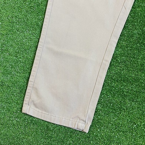 Custer Men's Flat Front Straight Leg Oxford Gray Chino Khaki Pants Size 40 - Picture 4 of 9