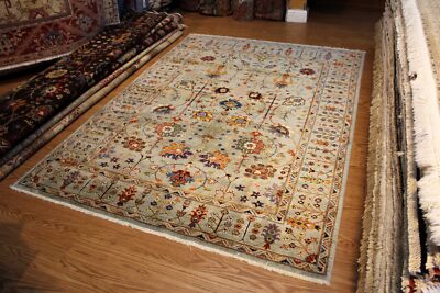 FINE QUALITY Handmade 6' x 8' Veggie Dye Colorful Rug NATURAL WOOL PAMIR