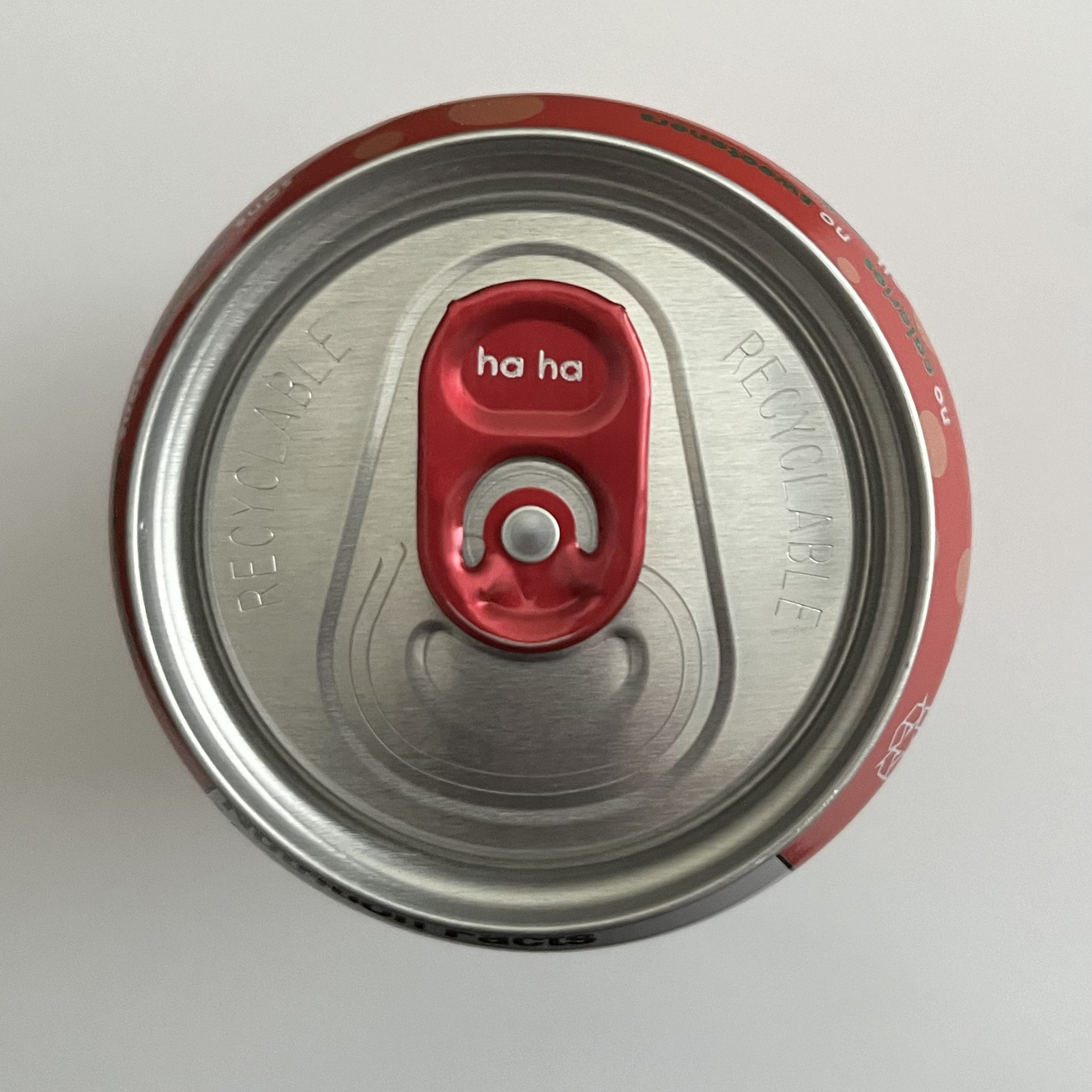 Unopened can of strawberry Bubly (Canada, bilingual, ha ha on the tab)