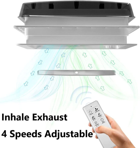 Max Air RV Roof Vent Fan Reversible Exhaust Fan with Rain Sensor, Ultra Low Nois - Picture 4 of 8