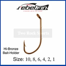 rebelFIN Baitholder BAIT HOOKS - Hi-Bronze - Size: 10, 8, 6, 4, 2, 1