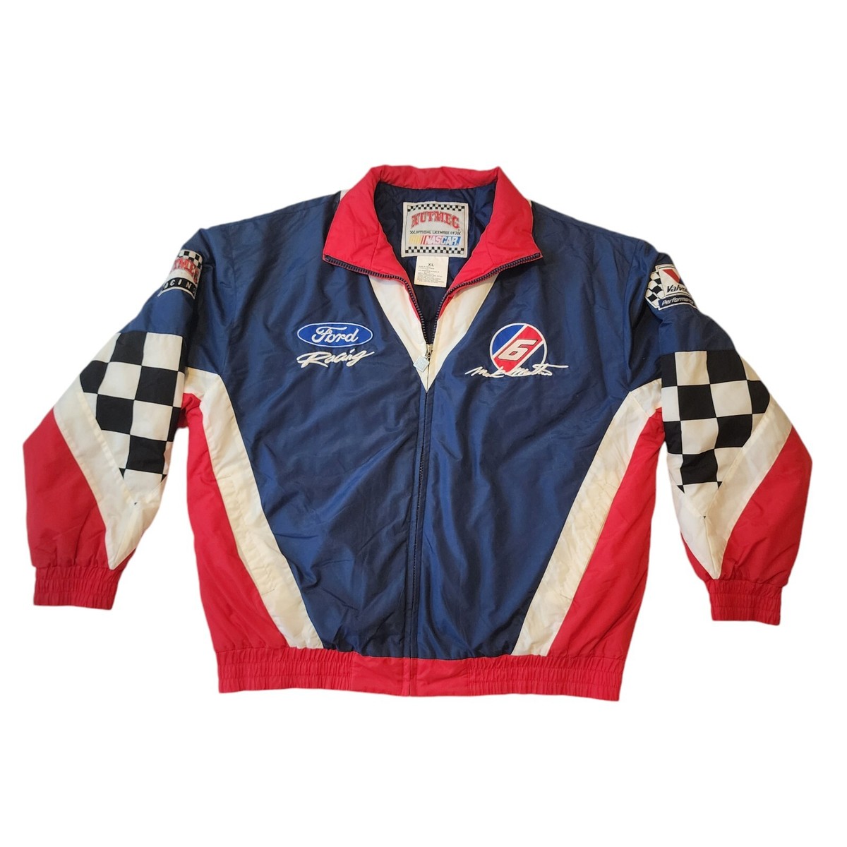 Nutmeg NASCAR Valvoline Ford Racing Jacket Men's Coat Mark Nutmeg NASCAR Valvoline Ford Racing Jacket Men's Coat Mark