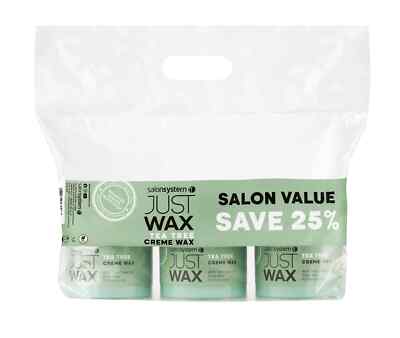 Salon System Just Wax Teebaum Creme Wachs 450g - 3er Set beste schnelle Lieferung
