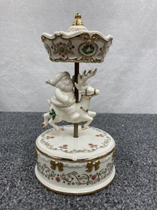 LENOX Holidays China Jewels Musical Figurines CAROUSEL Santa Reindeer Christmas 91709489524 | eBay