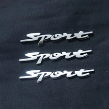 3x Sport Chrome Silver Metal Badge Emblem Decal Sticker Bumper 4WD Car Hatchback