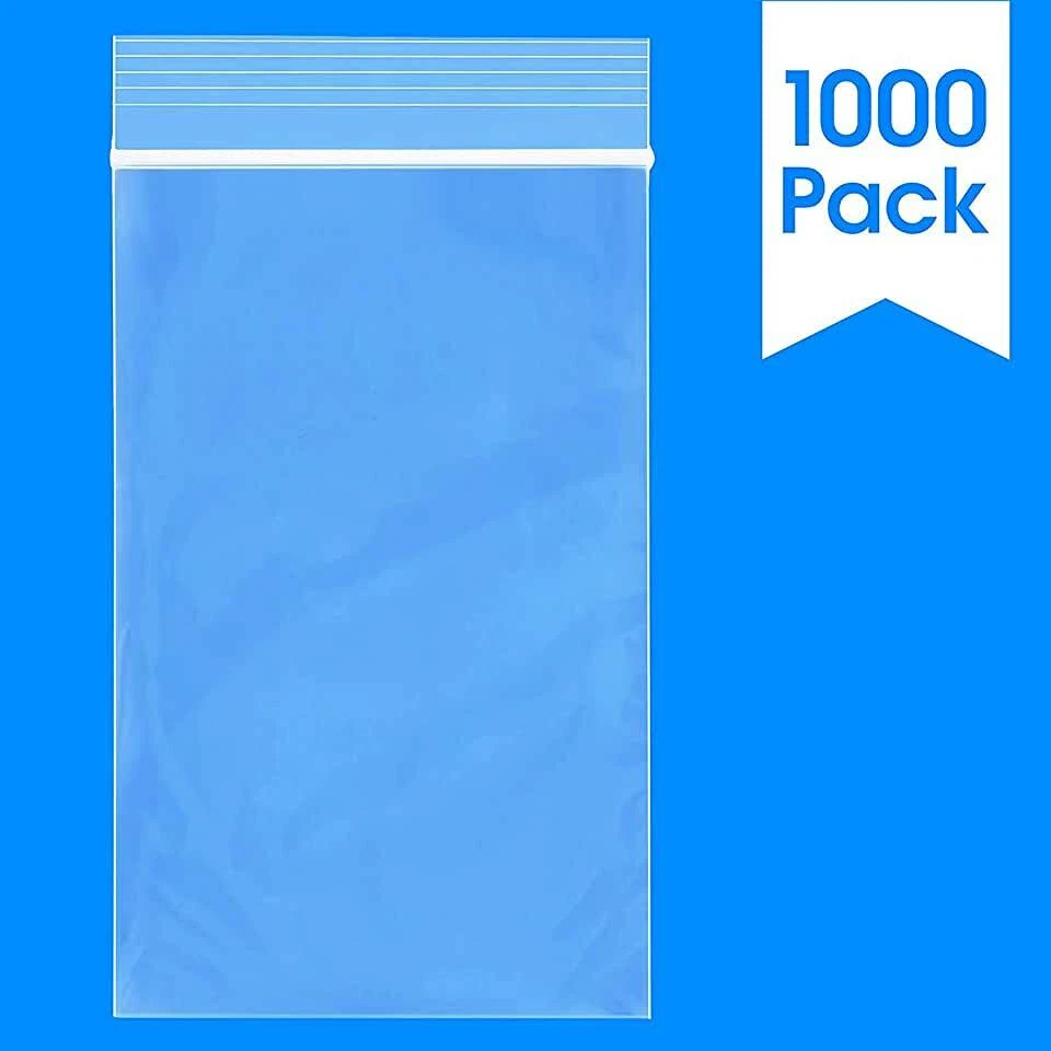 4" x 6" Reclosable Clear Plastic Poly Zipper Bags 4-Mil, Box of 1,000-bags - Image 2 of 4
