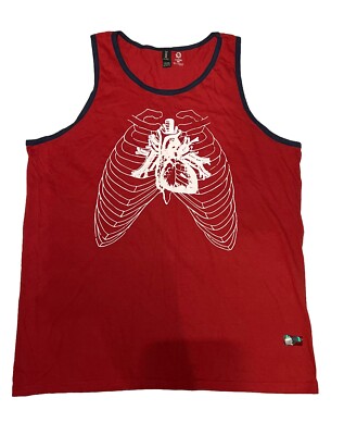 Loyola School of Medicine Skeleton Rib Cage Tank Top Size Extra Large (XL) ANVIL