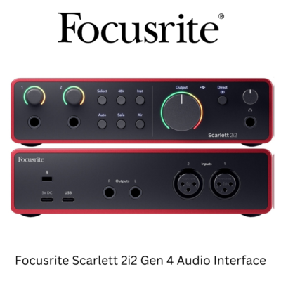 Focusrite Scarlett 2i2 4th Gen USB XLR 1/4 Focusrite Scarlett 2i2 4th Gen USB XLR 1/4